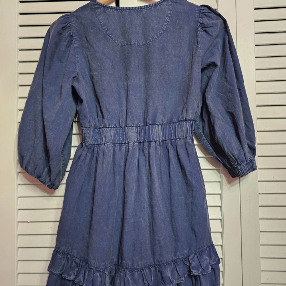 Anthropologie - Denim Layered High Low Dress - Picture 6 of 12